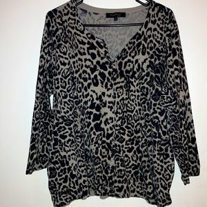 Leopard print cardigan